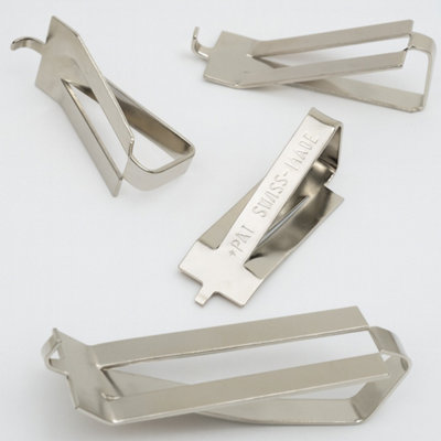 Swiss Frameless Frame Clips 7.5mm Pack of 8 Steel Picture Frame Fixing ...