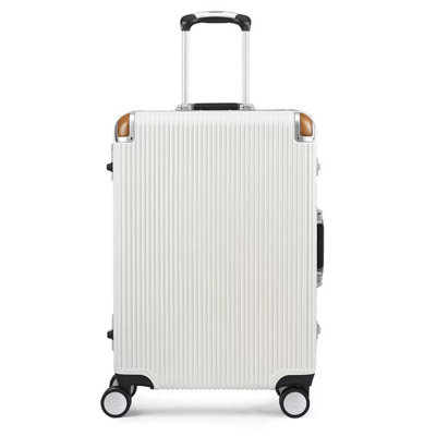 Swiss Military 60cm Medium Hardside Suitcase - White Travel Case