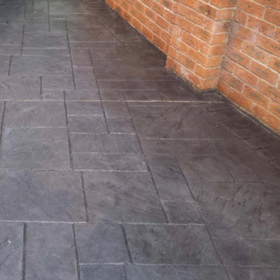 Swiss Seal Imprinted Concrete Colour Tinted Sealer Renovator Slate Grey Gloss Concrete Paint With Anti-Slip 4 x 5L (20 Litres)