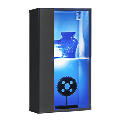 Switch WW4 Graphite Gloss Display Cabinet 30cm - Contemporary Wall ...