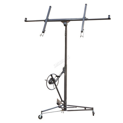 thumbnail image 2 of Black Green 11 Ft. Welded Steel Drywall Lifter Rolling Panel Hoist Jack Lifter, 150 Lbs. Load 2 of 14