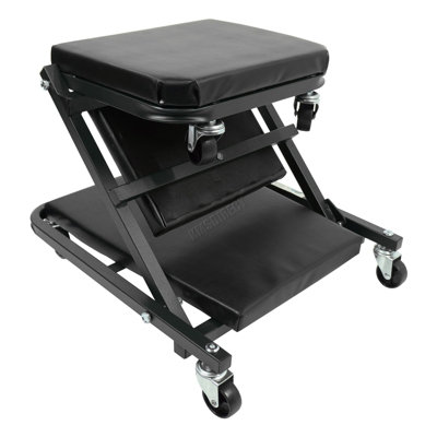 SwitZer 2in1 Mobile Folding Mechanics Car Creeper Trolley Seat Stool ...