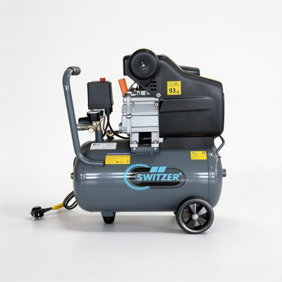SwitZer Air Compressor 24L Litre TANK 2HP 8 BAR Pressure 230V 50HZ 6 ...