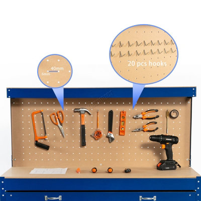 Switzer Garage Steel Storage Tool Workbench Workshop DIY Table W ...