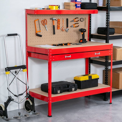 Switzer Garage Steel Storage Tool Workbench Workshop DIY Table W ...