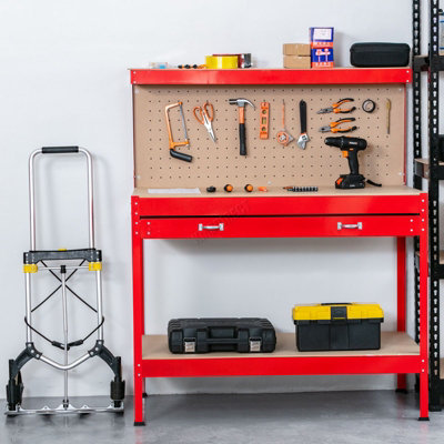 Switzer Garage Steel Storage Tool Workbench Workshop DIY Table W ...