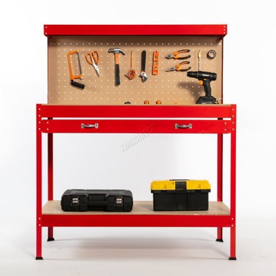 Switzer Garage Steel Storage Tool Workbench Workshop DIY Table W ...