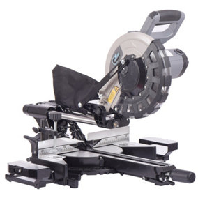Switzer Mitre Saw 10" Inch Compound Sliding 2000W 230v Single Bevel Cut with Laser 40 Tooth TCT 255MM Blade