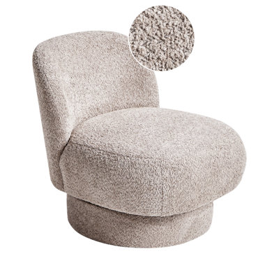Swivel Armchair AYLO Boucle Taupe