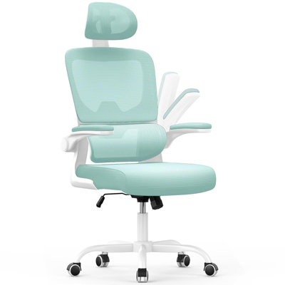 Swivel Computer Chair with Rocking Function for Home Office-Green