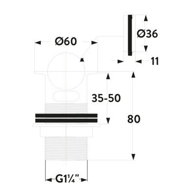 Swivel Flip Top Basin Waste Slotted - 3