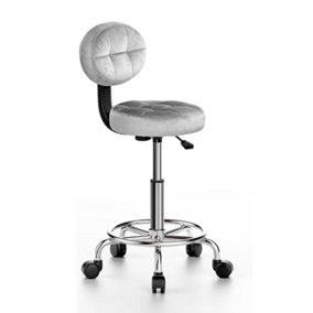 Swivel Home Office Chair with Backrest-Grey