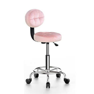 Swivel Home Office Chair with Backrest-Pink | DIY at B&Q