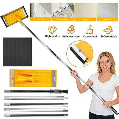Swivel Sander Drywall Pole Sander Assemblable Sanding Pole Hand Radial ...