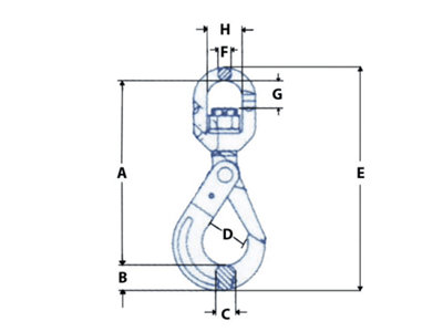 Swivel Self Locking Hook Grade 80 16MM (G80 8T Autolock Chain Lifting ...