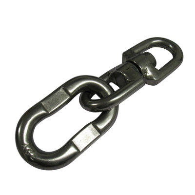 Swivel with Chain Link Combination Eye Eye (16MM Stainless Steel Anti Tangle Marine)