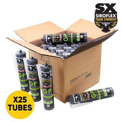 SX Siroflex GP Silicone Clear - 25 x 300ml - General Purpose Sealant ...