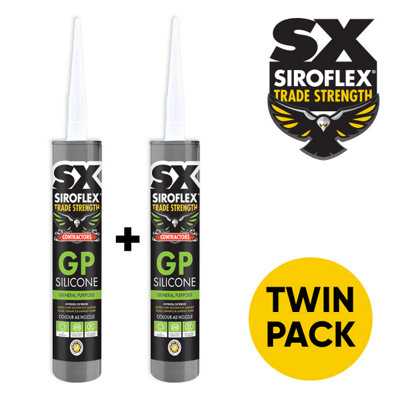 SX Siroflex GP Silicone White - 2 x 300ml - General Purpose Sealant ...
