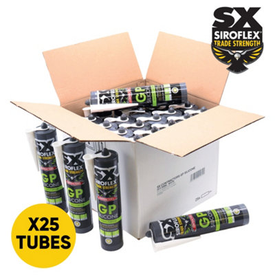 SX Siroflex GP Silicone White - 25 x 300ml - General Purpose Sealant ...