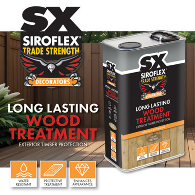 SX Siroflex Wood Treatment Light Brown - 5L - Long Lasting Exterior ...