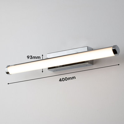 Sydney Bathroom Mirror Cabinet IP44 Wall Light Polished Chrome Silver 5W Integrated LED Adjustable Frosted Diffuser