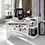 Sydney High Gloss Rotating Home And Office Laptop Desk in White