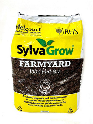 Sylavagrow Farmyard Manure Garden Compost RHS Endorsed  Soil Improver Mulch - 3