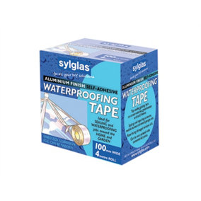 Sylglas 8620020 Aluminium Finish Waterproofing Tape 50mm x 4m SYLAT50