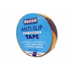 Sylglas 8622055 Anti-Slip Tape 50mm x 18m Black & Yellow Hazard SYLASTBLY18