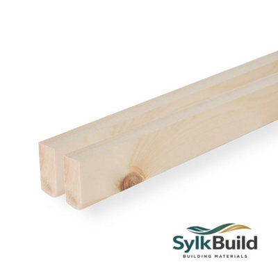 Sylkbuild 2x1 Inch Spruce Planed Timber (L)900mm (W)44 (H)21mm Pack of 2
