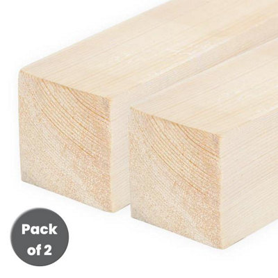Sylkbuild 2x2 Inch Planed Timber (L)1200mm (W)44 (H)44mm Pack of 2