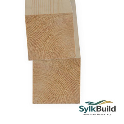 Sylkbuild 3x3 Inch Planed Timber (L)1200mm (W)69 (H)69mm Pack of 2