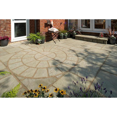 Sylkbuild Circular Patio Kit - Santa Maria - Weathered Moss - Mixed ...