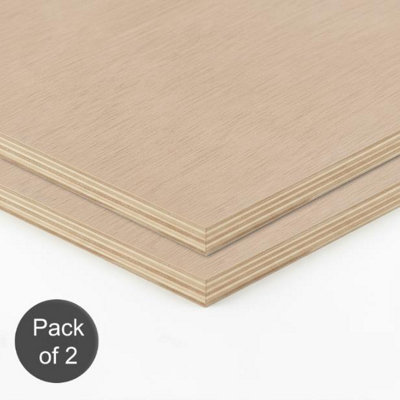 Sylkbuild Hardwood Plywood Board 12mm - 1220mm x 610mm (4ft x 2ft) - Pack of 2