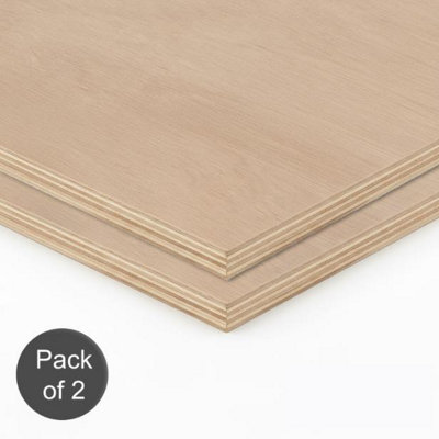 Sylkbuild Hardwood Plywood Board 9mm - 1220mm x 1220mm (4ft x 4ft) - Pack of 2