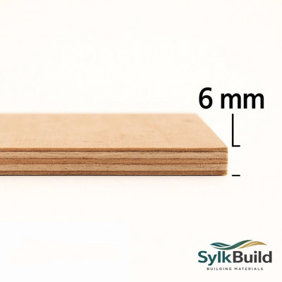 Sylkbuild Marine Plywood 6mm - 915mm x 610mm (3ft x 2ft) - Single Board