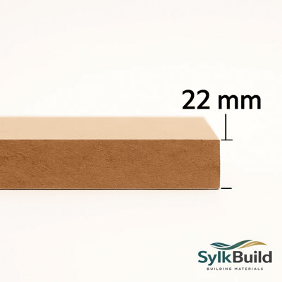 Sylkbuild Standard MDF Board 22mm - 500mm x 250mm (1.64ft x 0.82ft ...