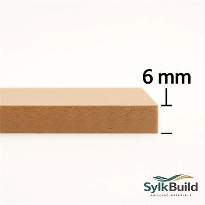 Sylkbuild Standard MDF Board 6mm - 1830mm x 915mm (6ft x 3ft)