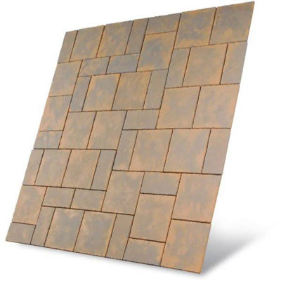 Sylkbuild Stone Paving Kit - Santiago - Honey Brown - Mixed Size - 7 ...