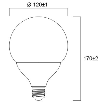 Sylvania 0026902 Toledo LED Globe Lamp G120 2700K E27 20 Watt