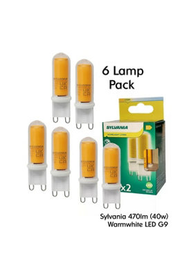 SYLVANIA 2 PACK G9 LED CAPSULE 2700K  Warmwhite 470LM (40w)