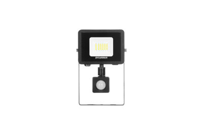 Sylvania SylFlood 18W IP65 Black Outdoor LED Floodlight with Motion Sensor