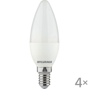 Sylvania ToLEDo Candle Warm White E14 4.5W LED Bulb - 4 Pack