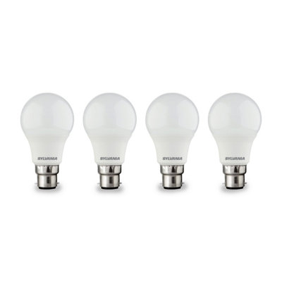 Sylvania ToLEDo GLS Warm White B22 8W Non-Dimmable LED Bulb - 4 Pack