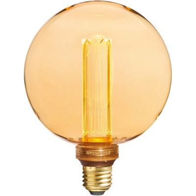 Sylvania ToLEDo Mirage Gold Globe Candlelight E27 2.5W Designer LED Bulb