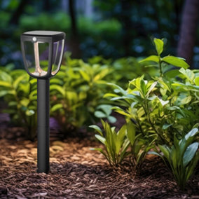 Sylvania YourHome 345 Lumen Solar LED Outdoor Bollard Lantern Light with Motion Sensor