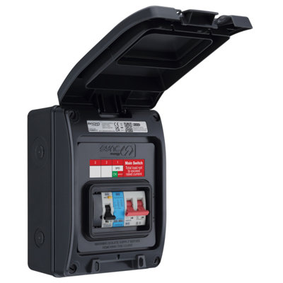 Sync Energy EV Enclosure IP66 100A Main Switch RCBO & Type 2 SPD