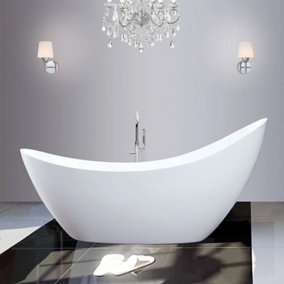 Synergy Slipper 1750 x 730 x 850mm Freestanding White Bath