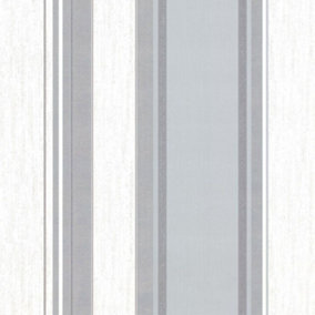 Synergy Stripe Wallpaper Dove Grey Vymura M0853