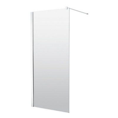 Synergy Vodas 8 Bathroom Shower Wetroom Clear Glass Deflector Panel 1200mm